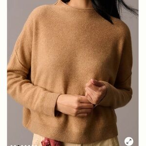 100% Cashmere Anthropologie Sweater The Alani Cashmere Mock-Neck Sweater